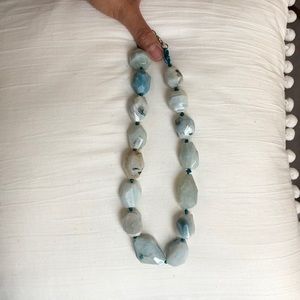 Ocean blue and white necklace
